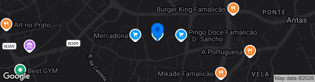 Map showing Estádio Municipal 22 de Junho