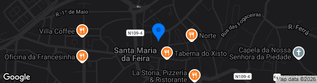 Map showing Estádio Marcolino de Castro