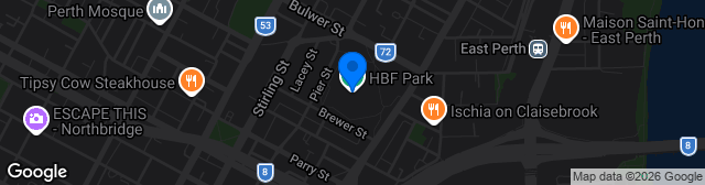 Map showing HBF Park