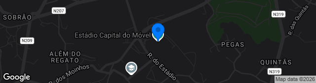 Map showing Estádio da Capital do Móvel
