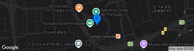 Map showing Estádio José Alvalade