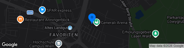 Map showing Generali Arena