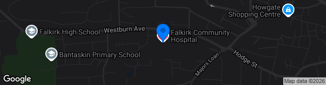 Map showing Falkirk Community Stadium