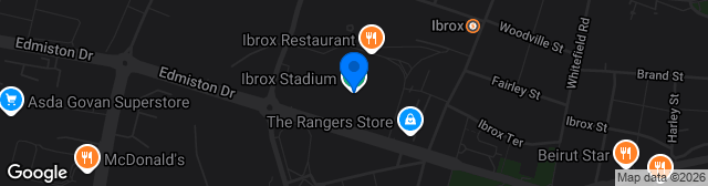 Map showing Ibrox Stadium