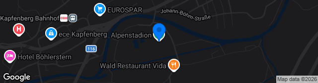 Map showing Franz-Fekete-Stadion