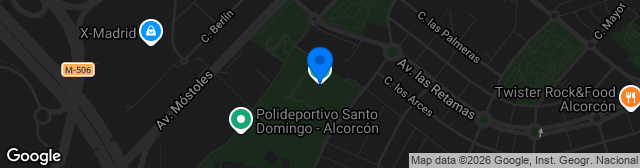 Map showing Estadio Santo Domingo