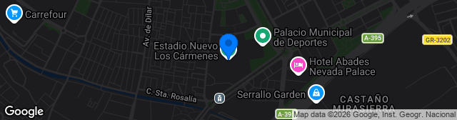 Map showing Estadio Nuevo Los Cármenes