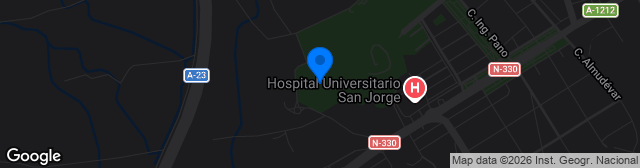 Map showing Estadio El Alcoraz