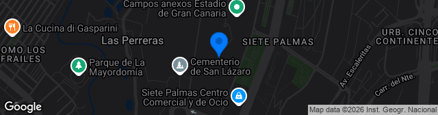 Map showing Estadio de Gran Canaria
