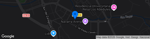 Map showing Estadio El Sadar