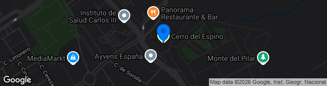 Map showing Miniestadio Cerro del Espino