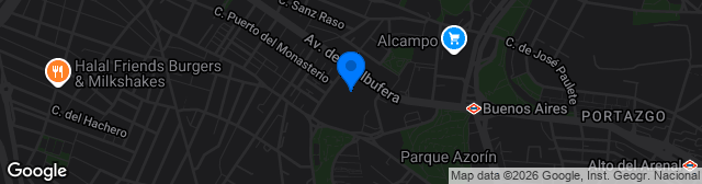 Map showing Estadio de Vallecas