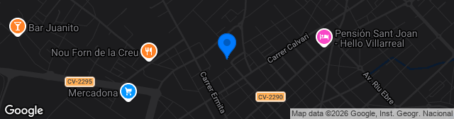 Map showing Estadio de la Cerámica