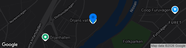 Map showing Örjans Vall