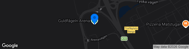 Map showing Guldfågeln Arena