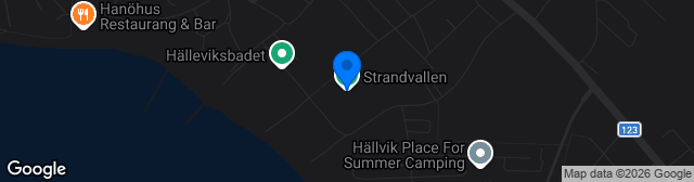 Map showing Strandvallen