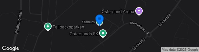 Map showing Jämtkraft Arena