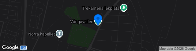 Map showing Vångavallen