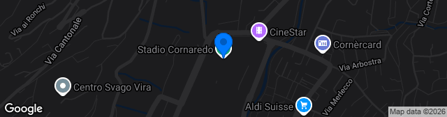 Map showing Stadio di Cornaredo