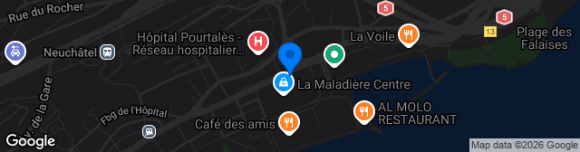 Map showing Stade de la Maladière