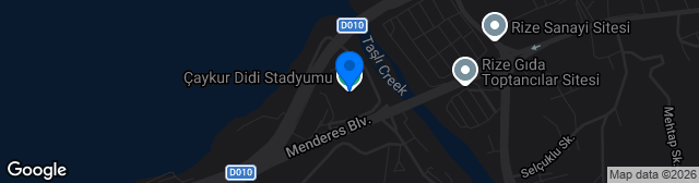 Map showing Çaykur Didi Stadyumu