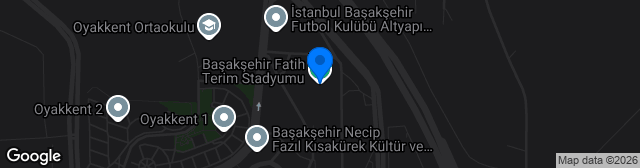 Map showing Başakşehir Fatih Terim Stadyumu