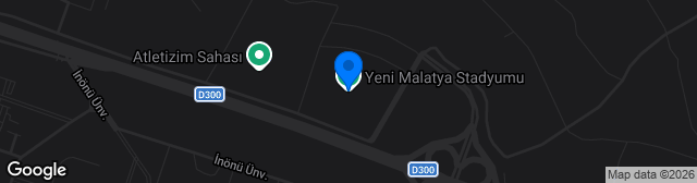 Map showing Yeni Malatya Stadyumu