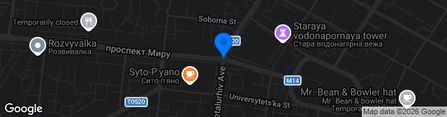 Map showing Stadion im. Volodymyra Boyka