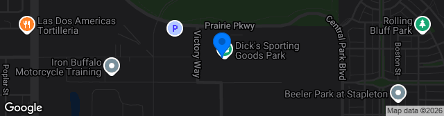 Map showing Dick's Sporting Goods Park