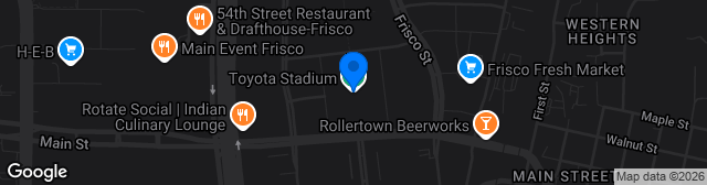 Map showing Toyota Stadium