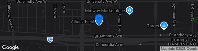 Map showing Allianz Field