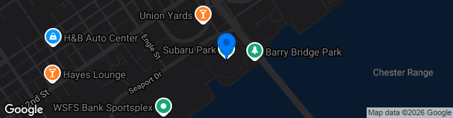 Map showing Subaru Park