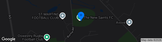 Map showing Park Hall Stadium