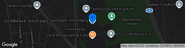 Map showing Sportpark Höhenberg