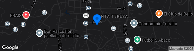 Map showing Estadio Nicolás Masis Quesada