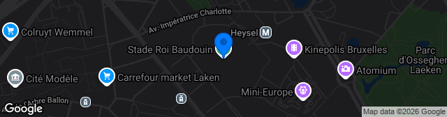 Map showing Stade Roi Baudouin