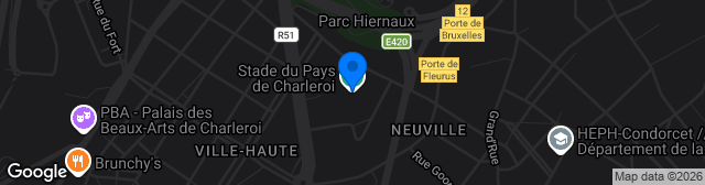 Map showing Stade du Pays de Charleroi