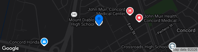 Map showing Mount Diablo High School Stadium