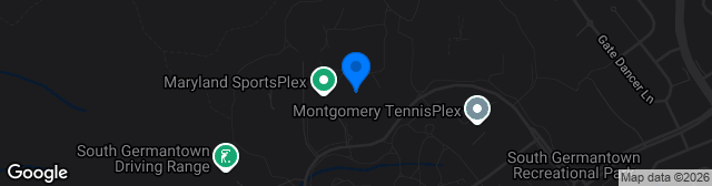 Map showing Maureen Hendricks Field Maryland SoccerPlex