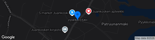 Map showing Juankoski tekonurmi
