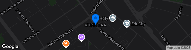 Map showing Kupittaan Kentät