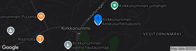 Map showing Kirkkonummen urheilupuisto