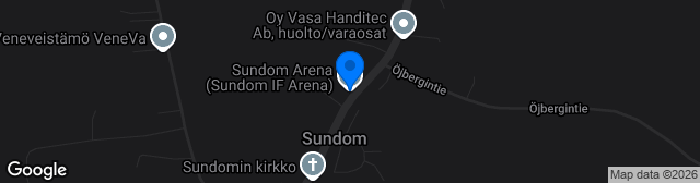 Map showing Sundom Arena