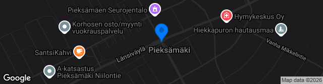 Map showing Pieksämäki Keskuskenttä