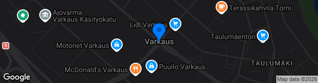 Map showing Varkaus Keskuskentän tekonurmi