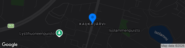 Map showing Kaukajärvi Kenttä
