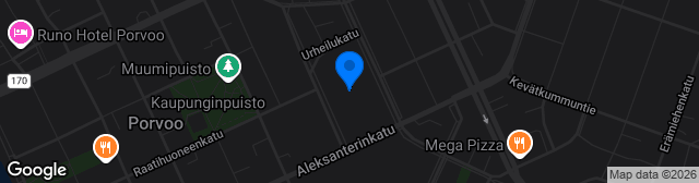 Map showing Porvoon Keskuskenttä