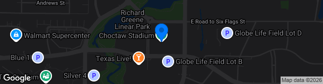 Map showing Choctaw Stadium