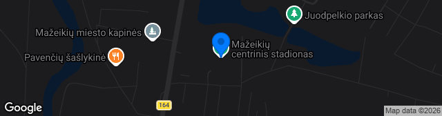 Map showing Mažeikių stadionas dirbtinė danga