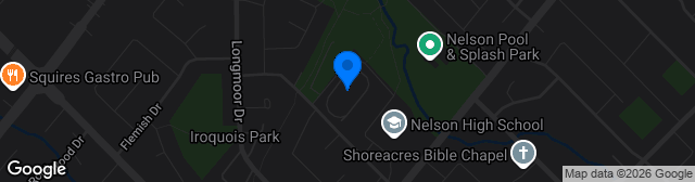 Map showing Nelson Stadium